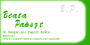 beata papszt business card